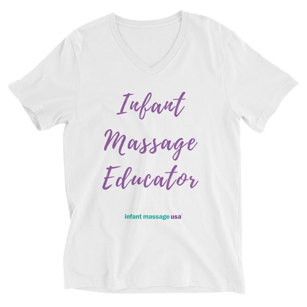 Infant Massage Educator - Unisex Short Sleeve V-Neck T-Shirt
